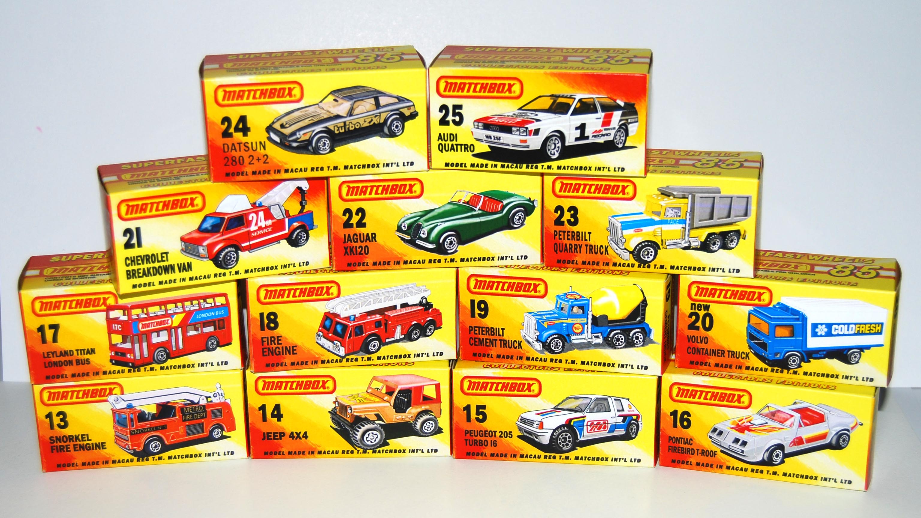 Cars and boxes matchbox on sale